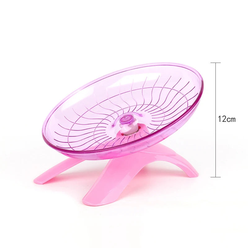 Pet Hamster Running Wheel Mute Flying Saucer Steel Axle Wheel Hedgehog Rat Running Disc Toys Small Animal Hamster Accessories