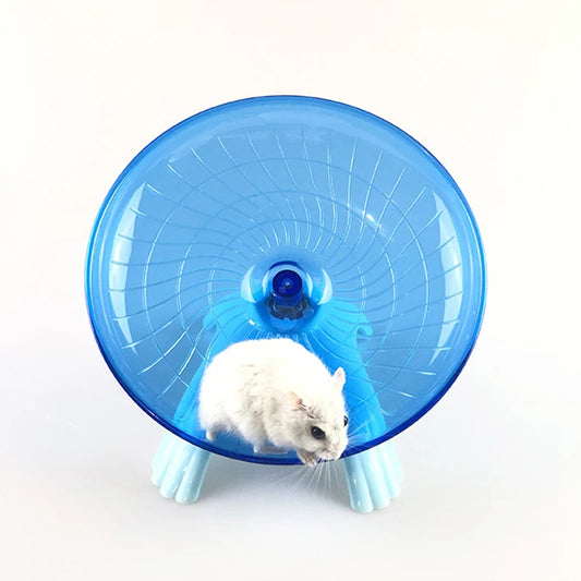 Pet Hamster Running Wheel Mute Flying Saucer Steel Axle Wheel Hedgehog Rat Running Disc Toys Small Animal Hamster Accessories