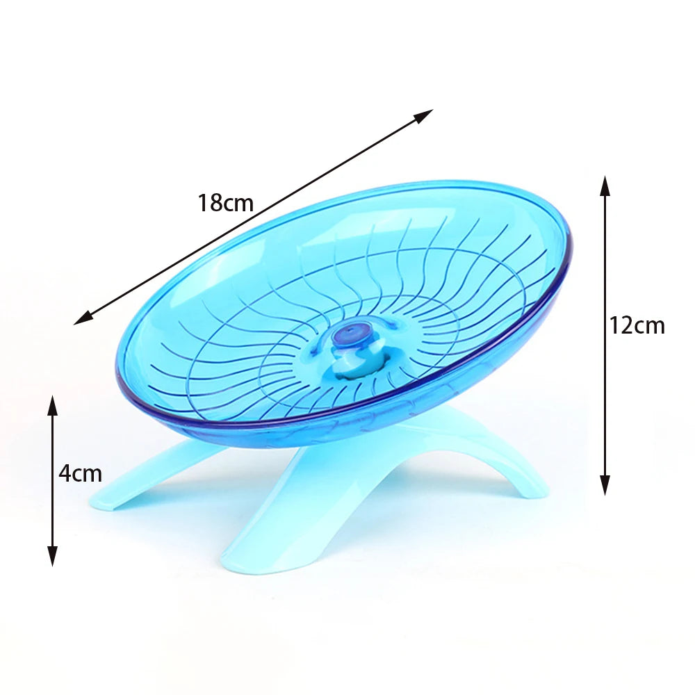Pet Hamster Running Wheel Mute Flying Saucer Steel Axle Wheel Hedgehog Rat Running Disc Toys Small Animal Hamster Accessories