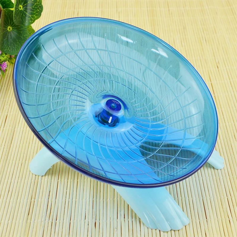Pet Hamster Running Wheel Mute Flying Saucer Steel Axle Wheel Hedgehog Rat Running Disc Toys Small Animal Hamster Accessories